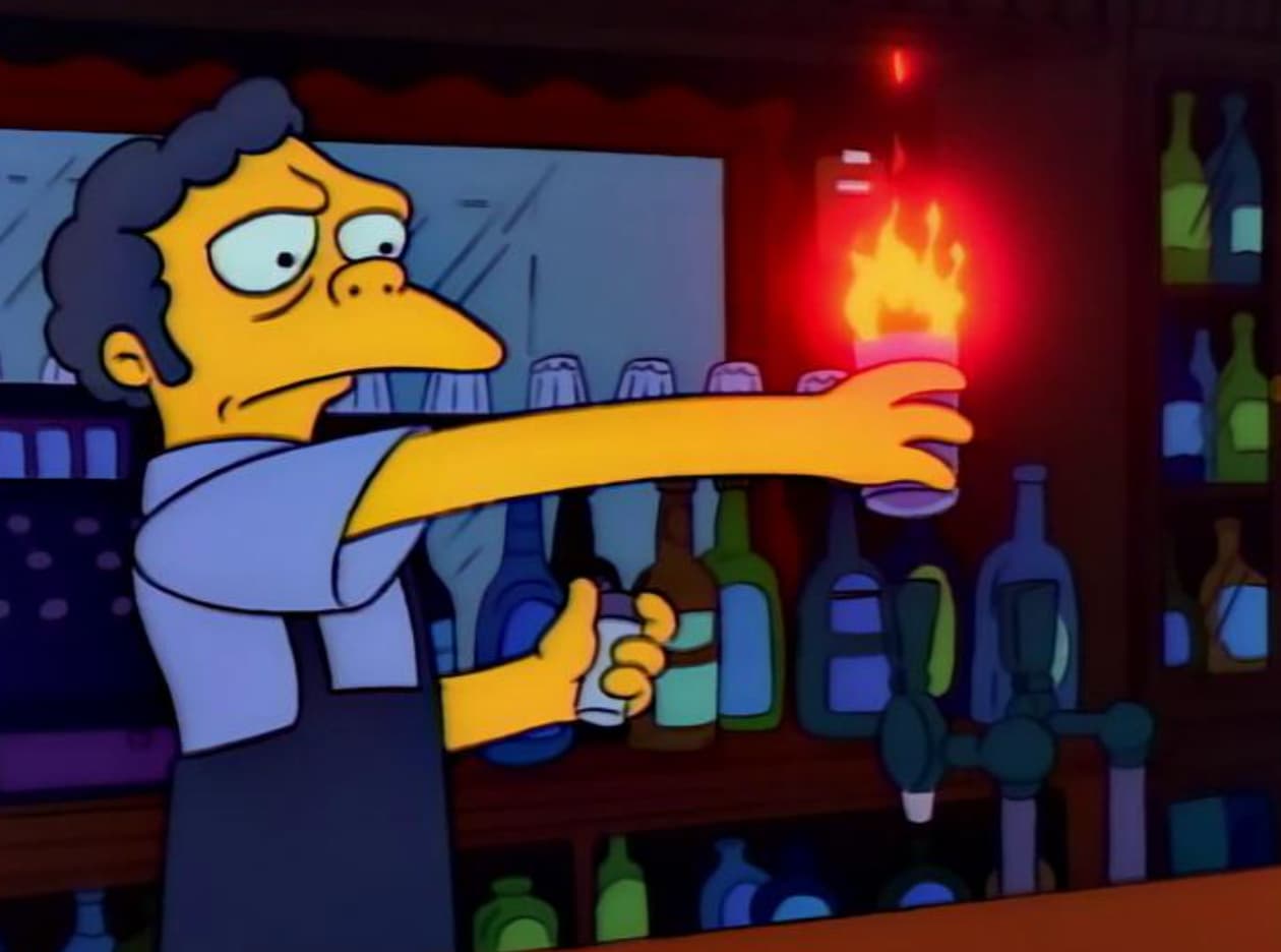 flaming homer - Uef